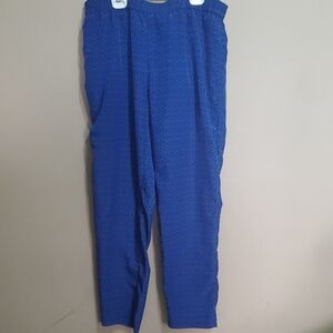 Joe Fresh Blue And Black Patterned Pants Size Large